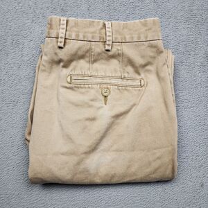 Peter Millar Mens Pima Cotton Pants Tan Flat Front Straight Leg Size 33 Chinos